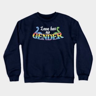 Love Has No Gender Rainbow Pride Loch Ness Monster Crewneck Sweatshirt